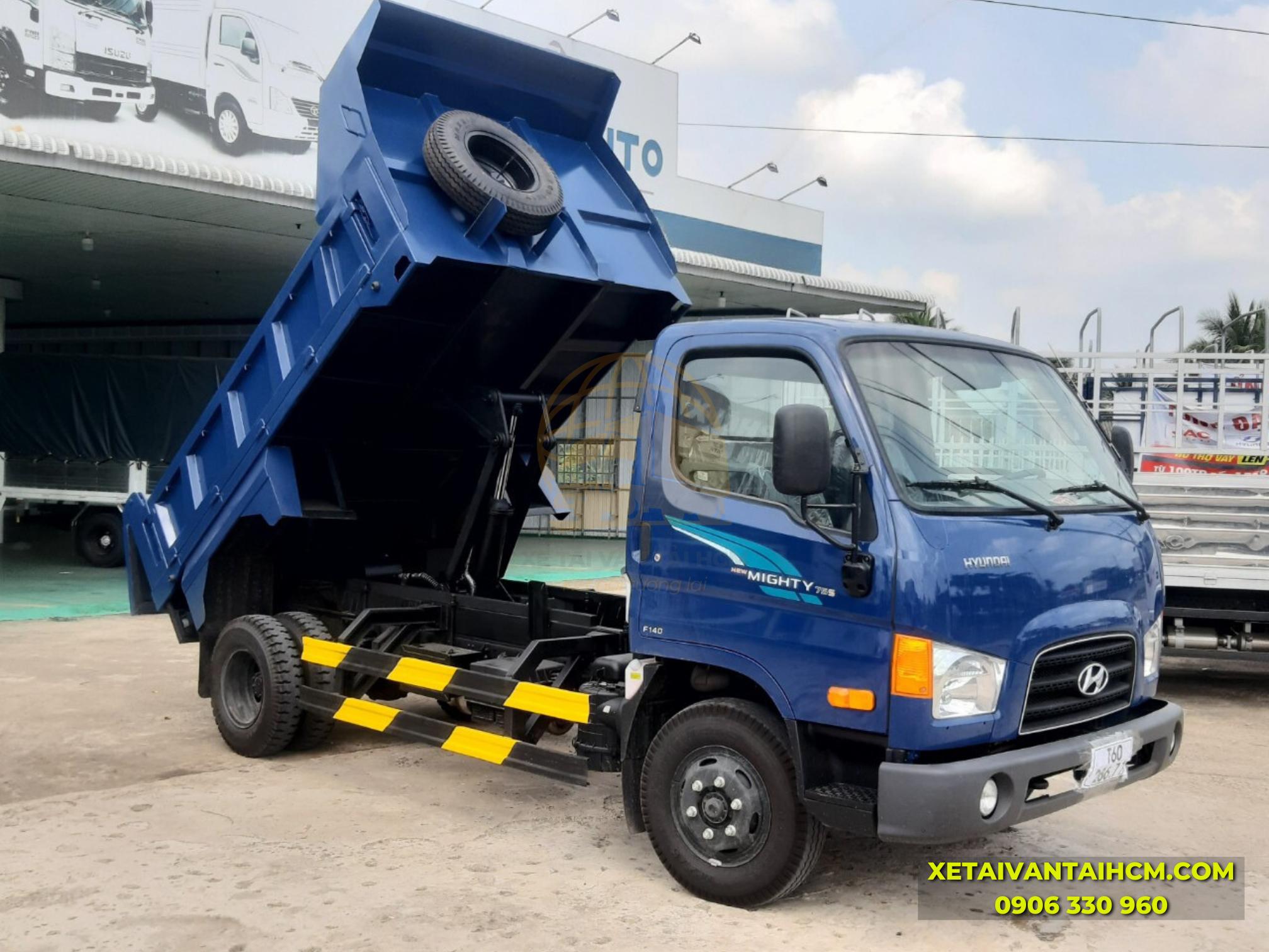 Hình ảnh thực tế sau khi hoàn thiện của dòng xe ben Hyundai 3.5 tấn