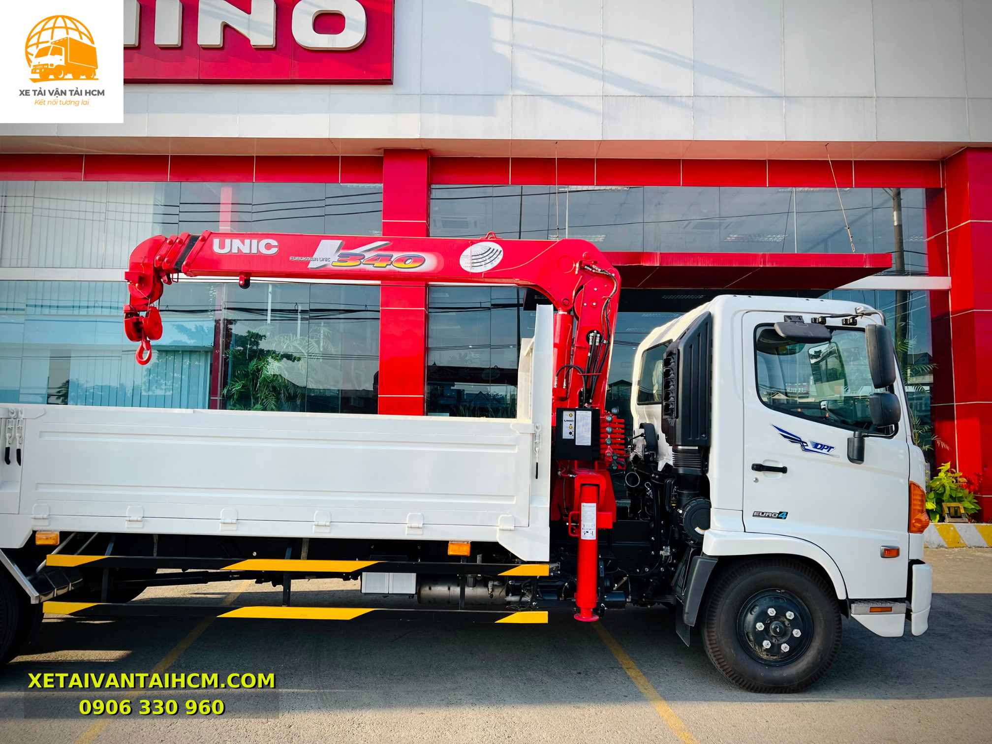 Xe Hino 6 tấn cẩu unic 344