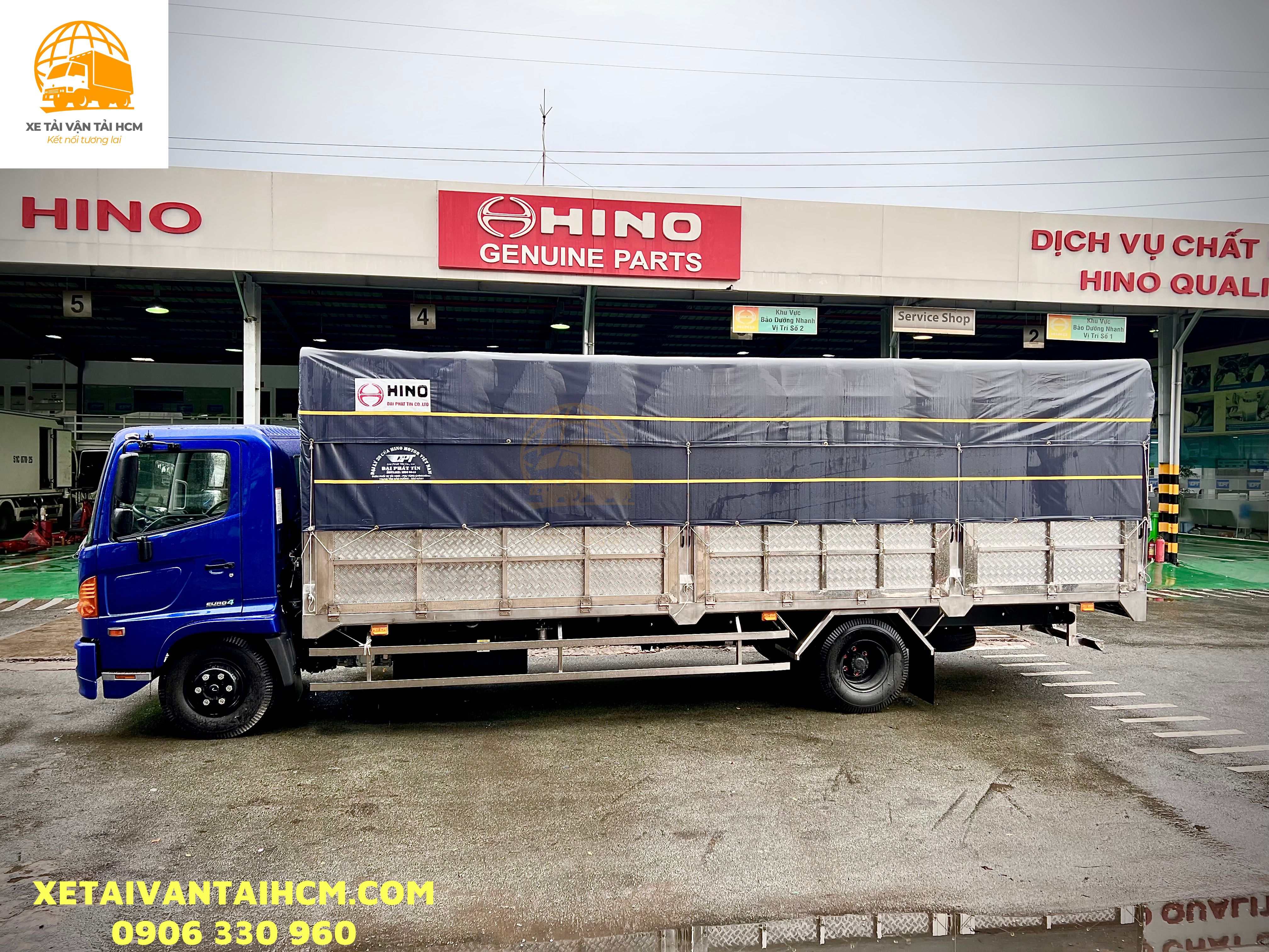 Hình ảnh thực tế của xe Hino FC9JNTC thùng mui bạt Hưng Yên