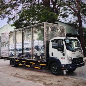 Xe tải Isuzu FRR 650 thùng kín 6m7 chở pallet, cấu kiện điện tử - Isuzu FRR650 thùng kín chở pallet, cấu kiện điện tử 6m7
