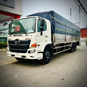  Xe tải Hino 15 tấn 2 cầu thật thùng mui bạt Full inox 9m4