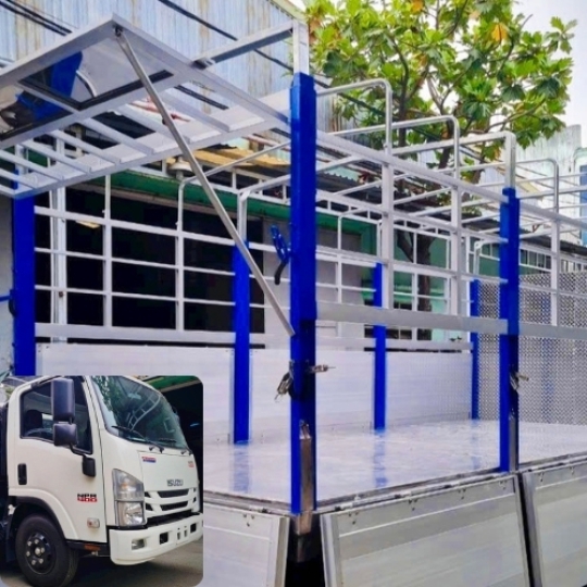 Xe tải Isuzu 3.5 tấn NPR 400 thùng mui bạt bửng nhôm - Isuzu NPR 400 thùng mui bạt bửng nhôm 3.5 tấn