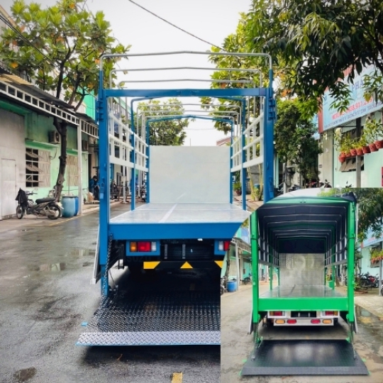 Xe tải Isuzu QKR 210 thùng mui bạt bửng nâng - Isuzu QKR 210 thùng mui bạt gắn bửng nâng hạ