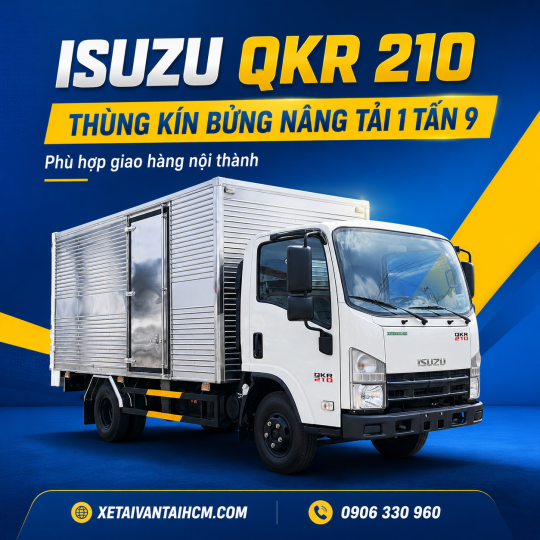 Isuzu QKR 210 Thùng Kín Bửng Nâng Tải 1 Tấn 9