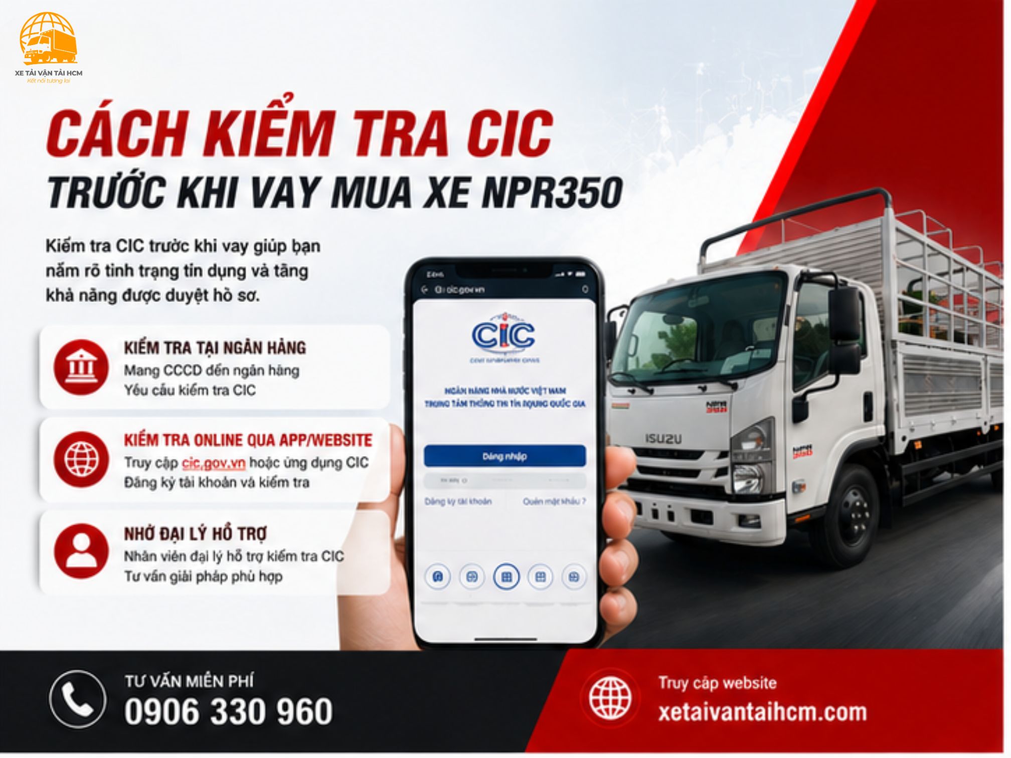 Cách kiểm tra CIC trước khi vay xe tải
