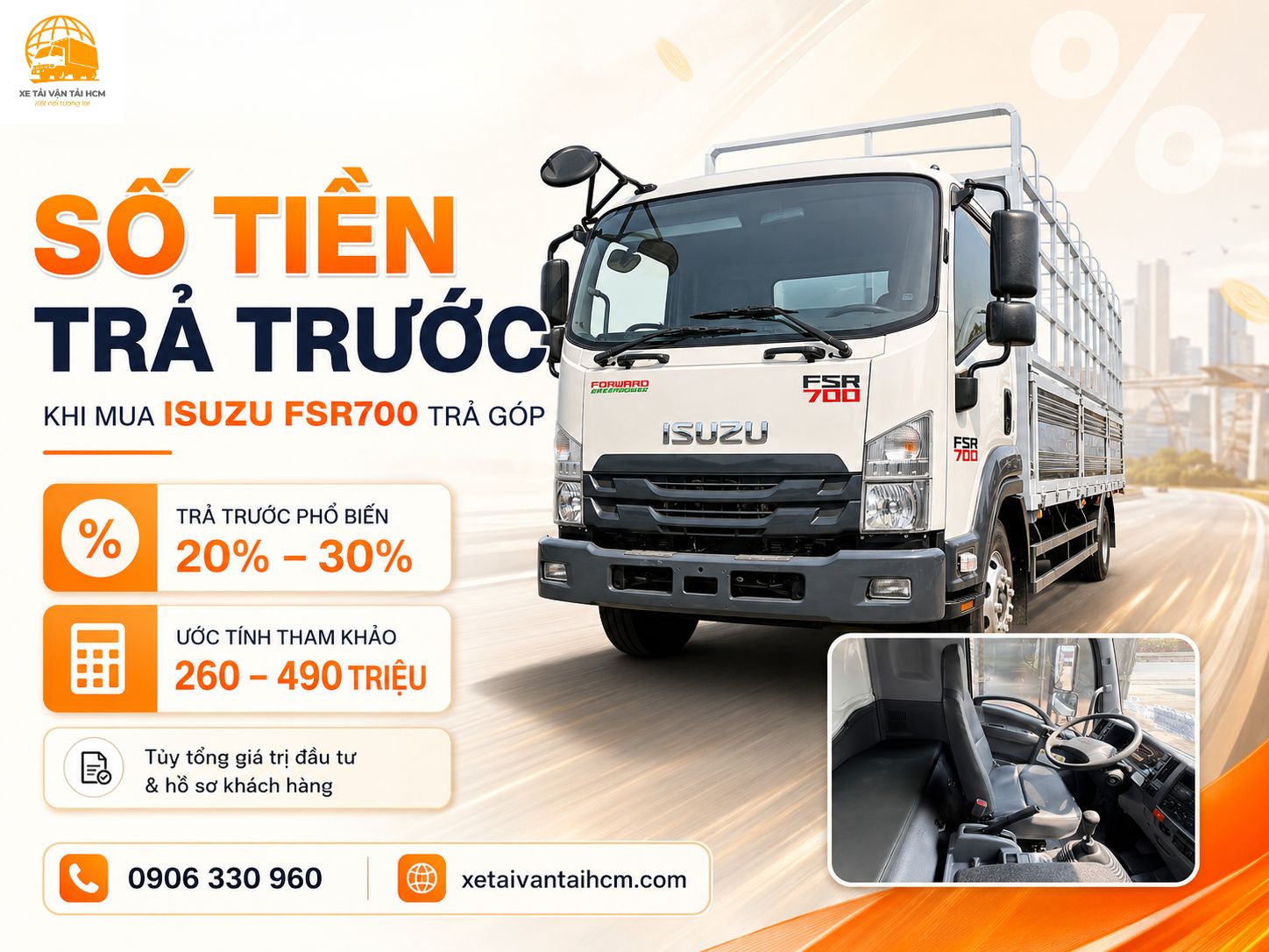 Việc tính toán số tiền trả trước là điều hết sức quan trọng khi mua xe tải trả góp