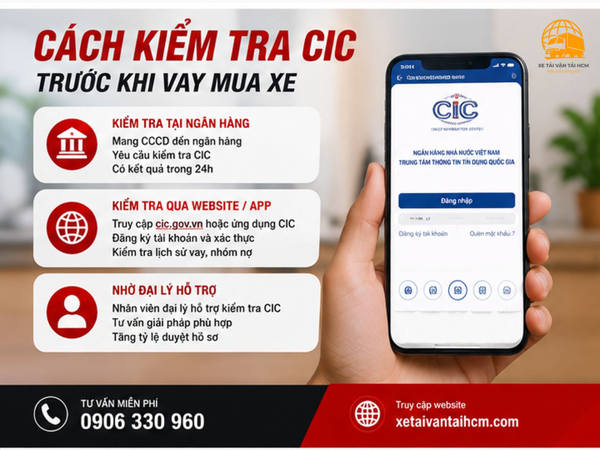 Cách kiểm tra CIC là gì khi vay mua xe tải