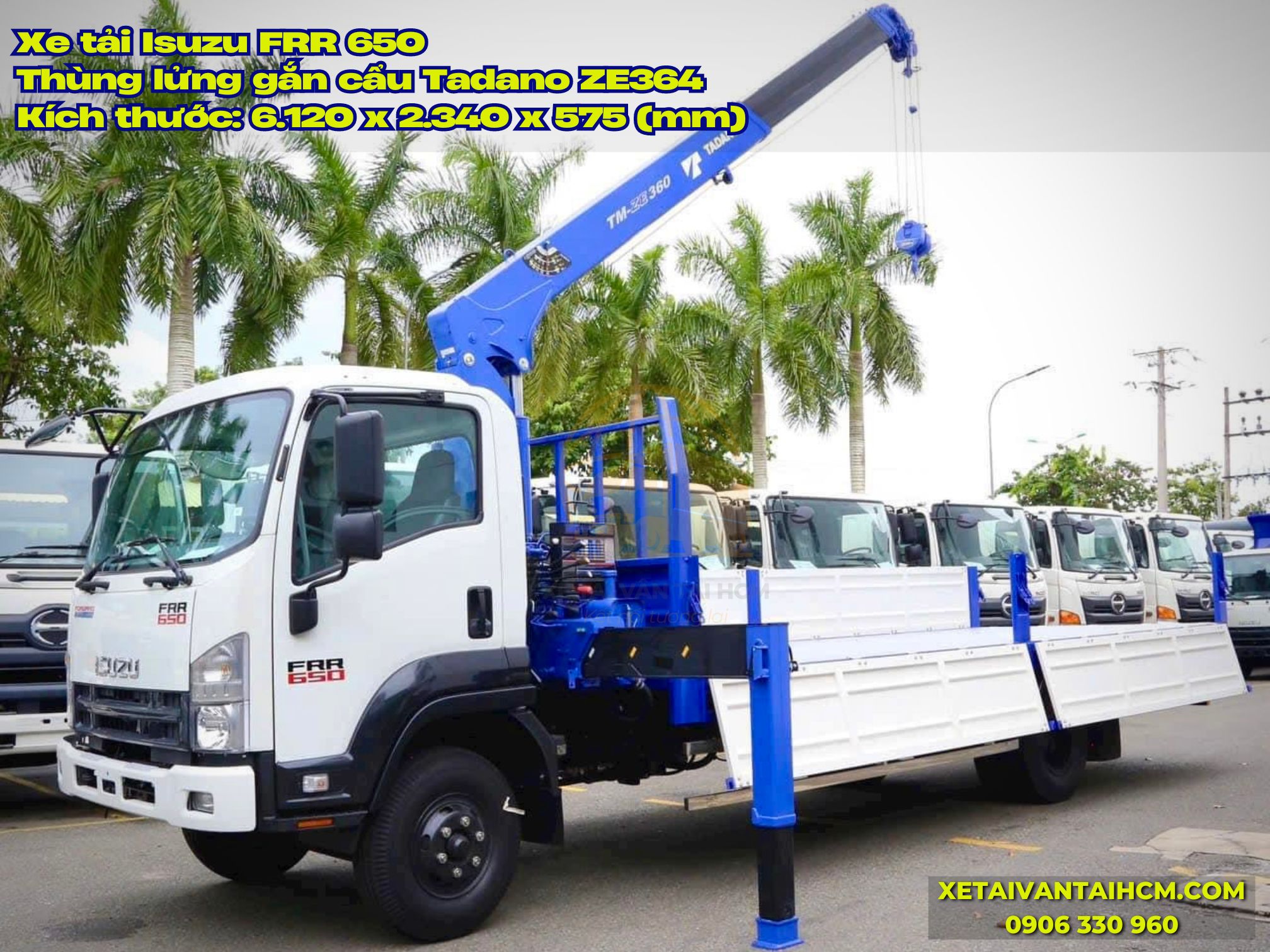 Isuzu 6 tấn gắn cẩu Tadano 364