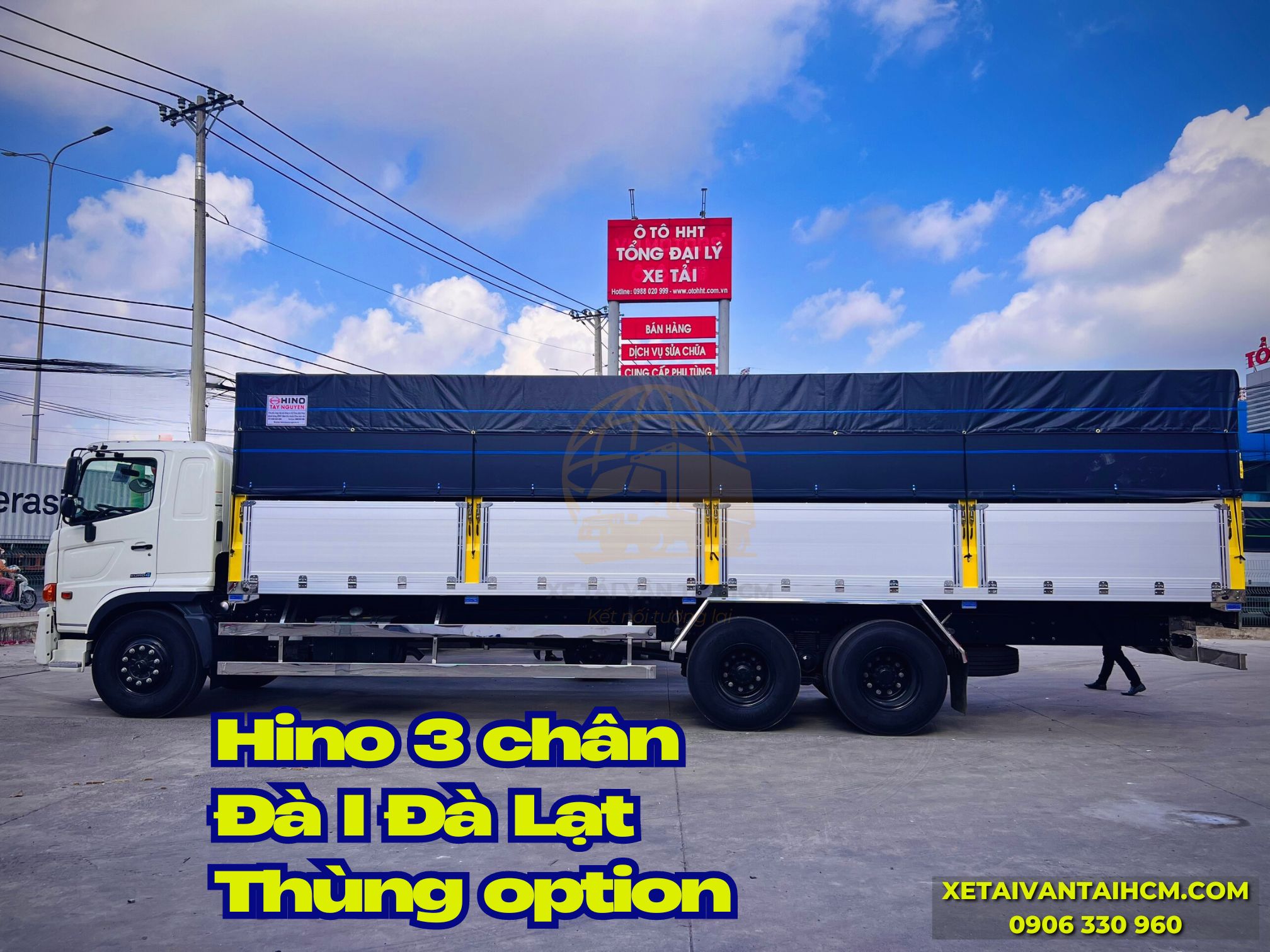 Hino 3 chân đà I thùng mui bạt nhôm option