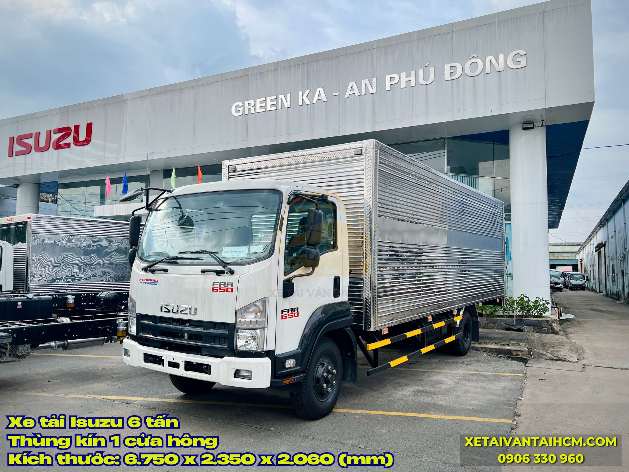 Isuzu 6 tấn thùng kín sau khi hoàn thiện