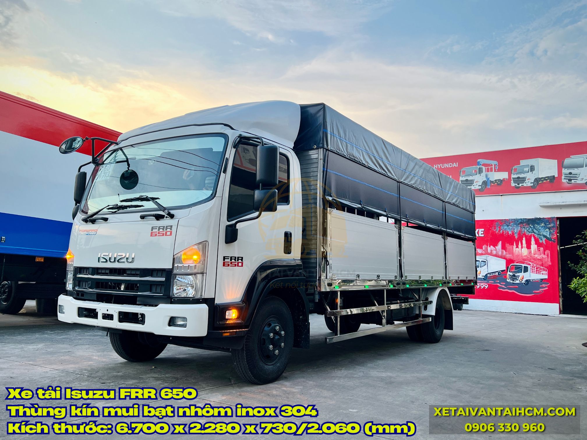 Xe tài Isuzu 6 tấn 5 thùng mui bạt