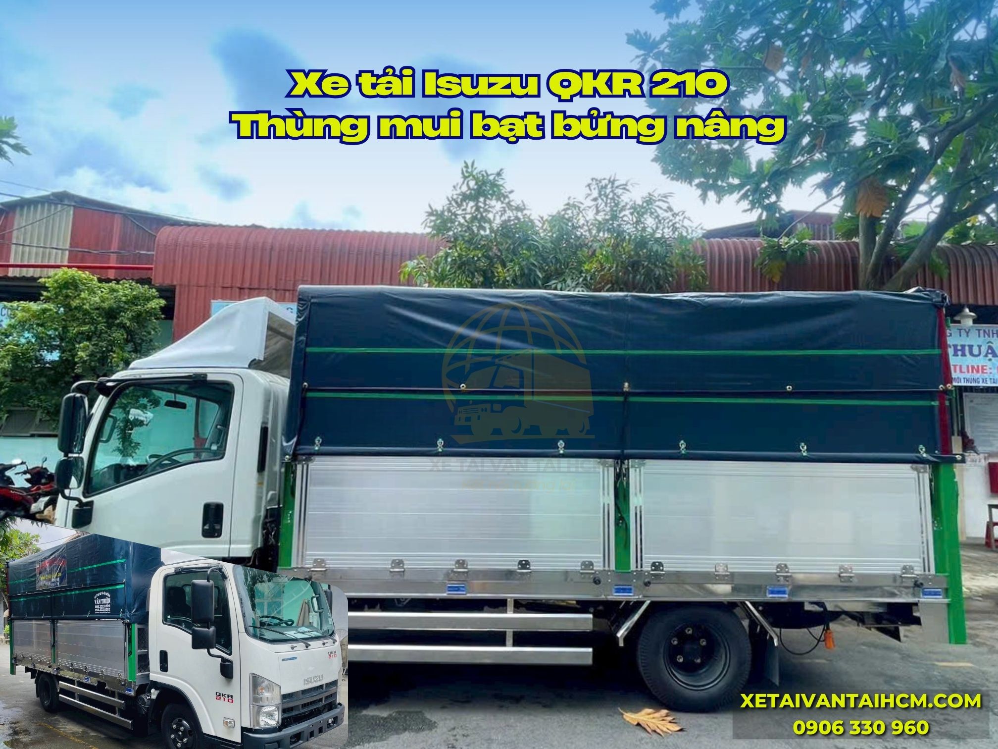 Xe tải Isuzu QKR 210 thùng mui bạt bửng nâng