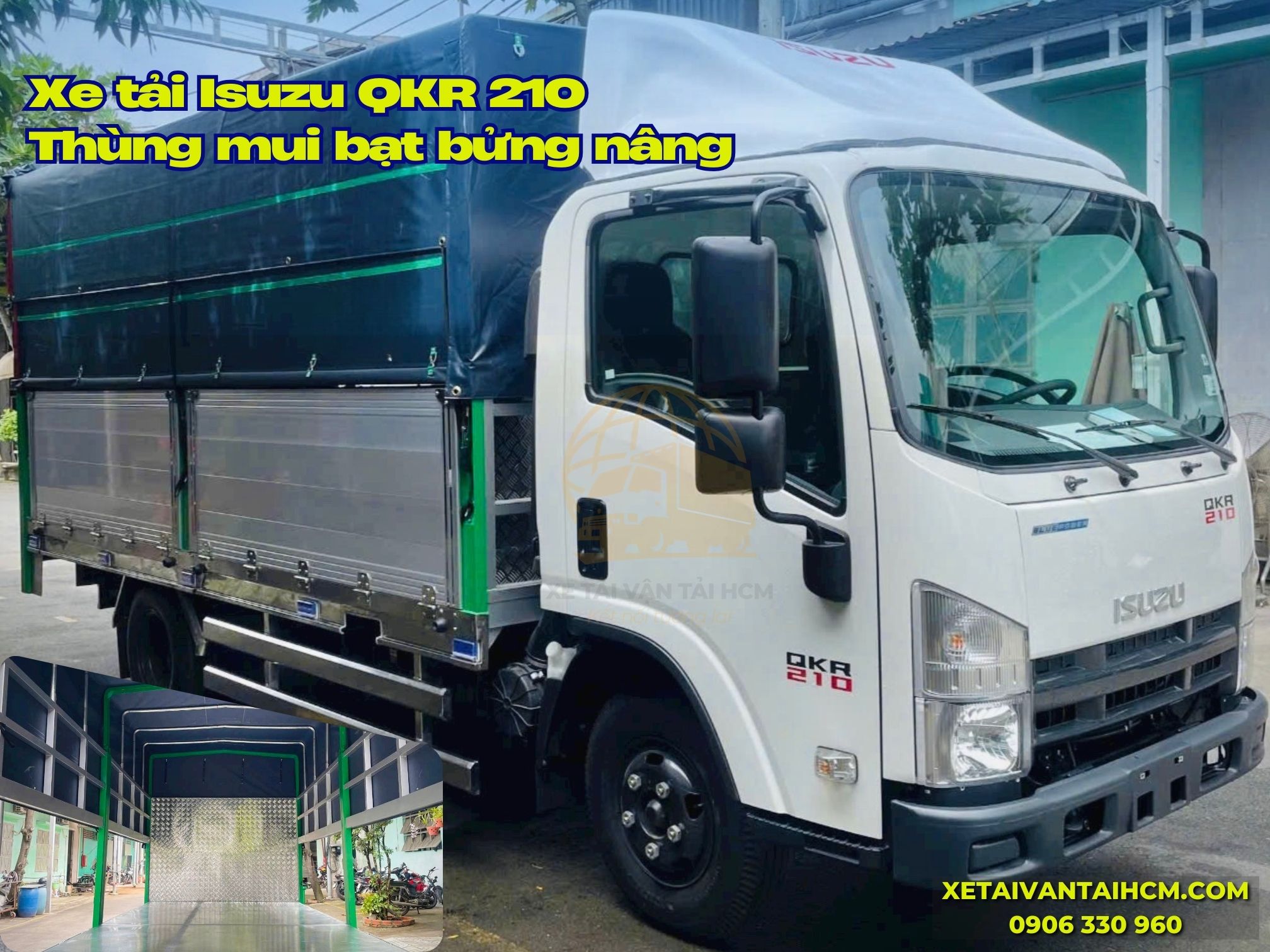 Xe tải Isuzu QKR 210 thùng mui bạt bửng nâng