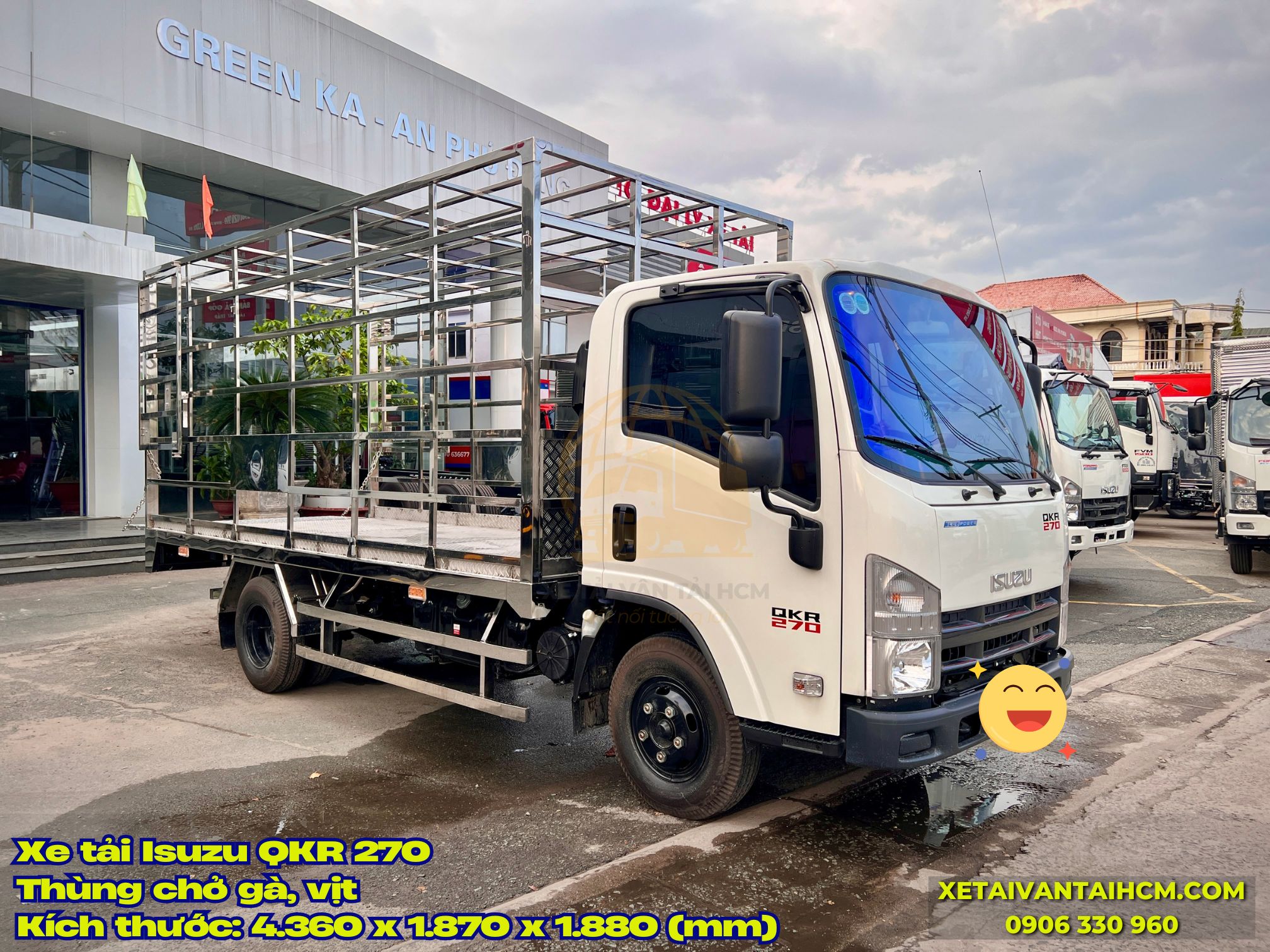 Thùng gia cầm Isuzu QKR 270 2 tấn 4