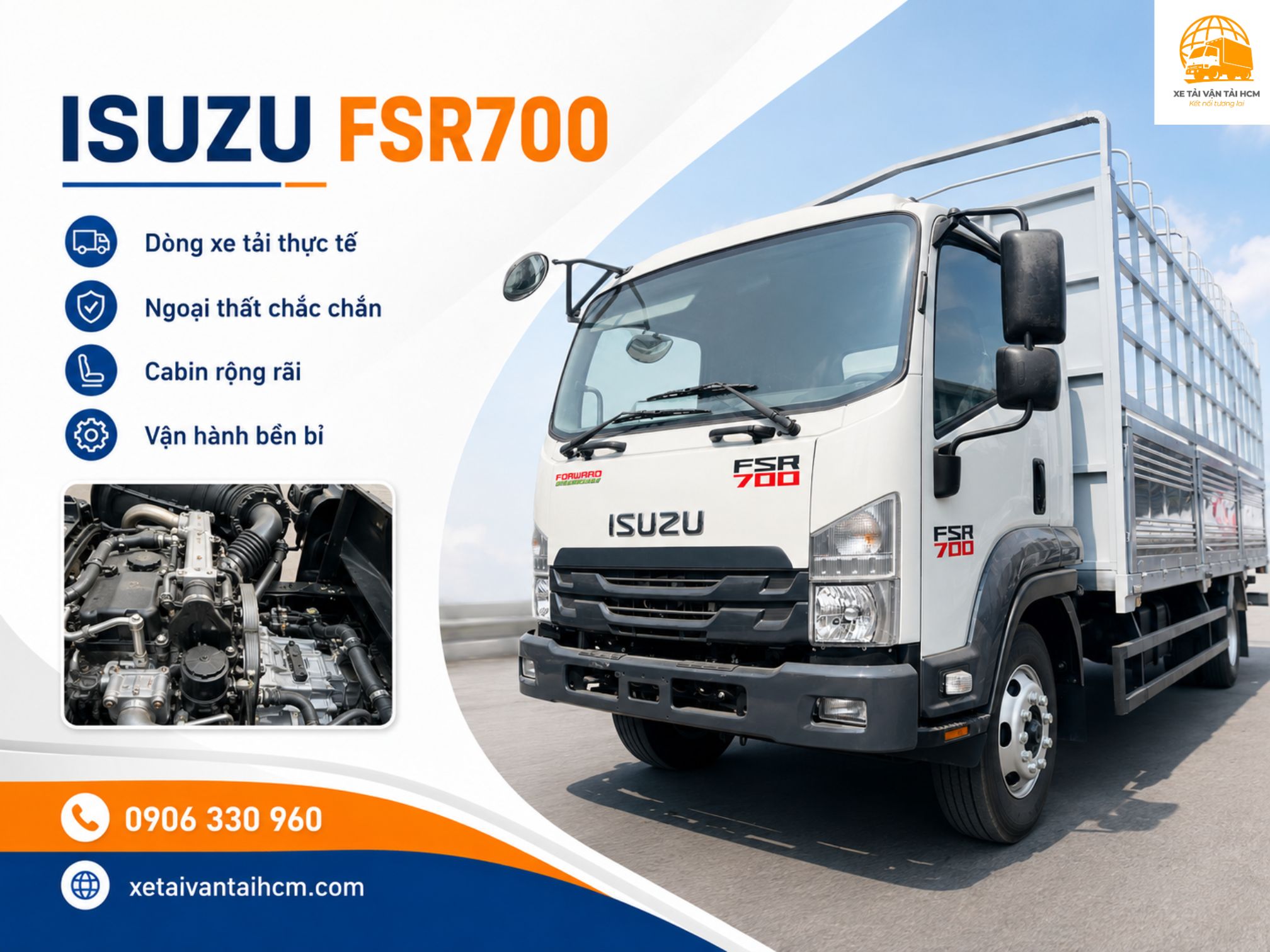 Tổng quan xe tải Isuzu FSR700 2026 Euro 5