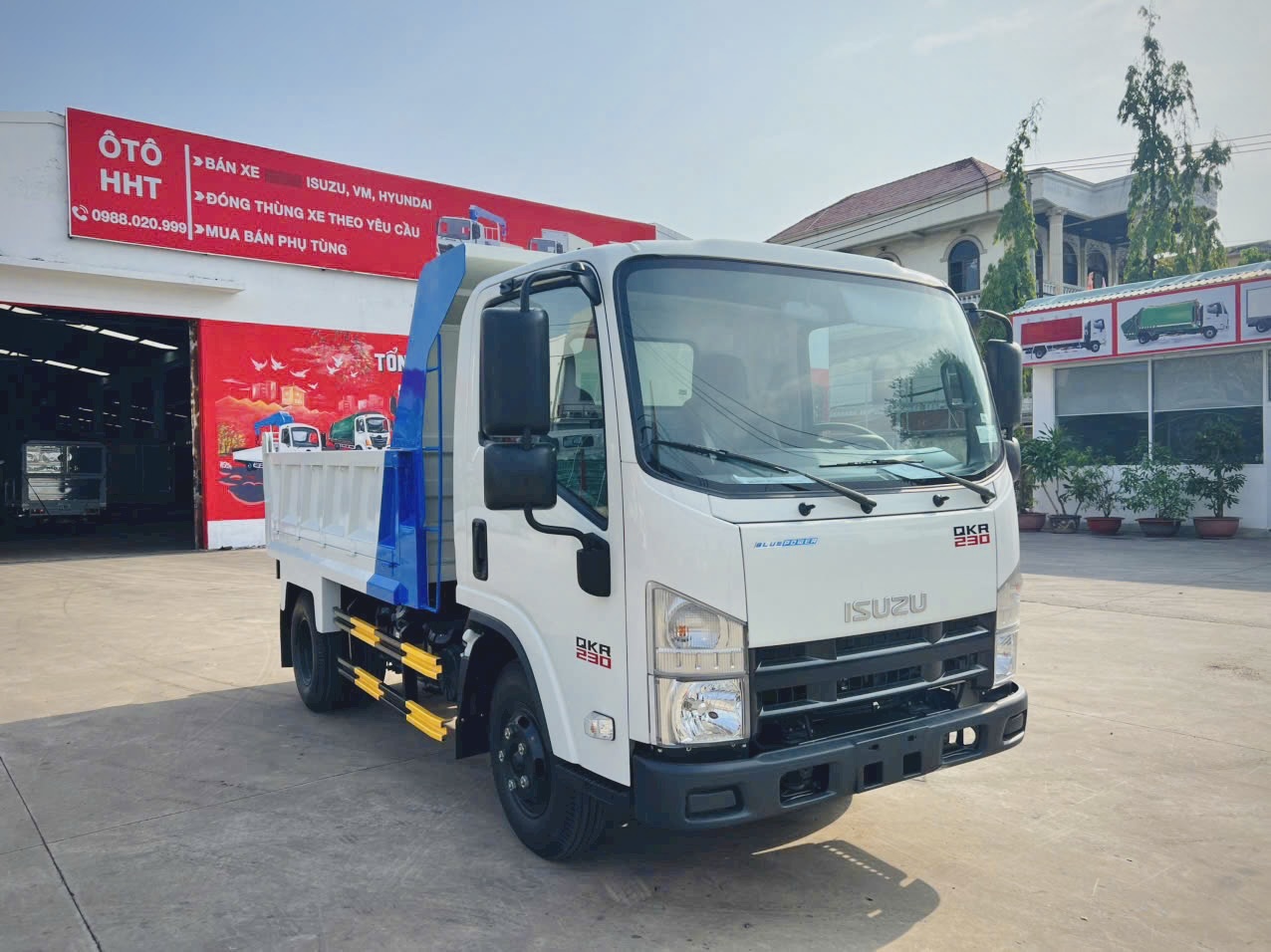 Xe ben Isuzu QKR 230 thùng ben tự đổ 1 tấn 9