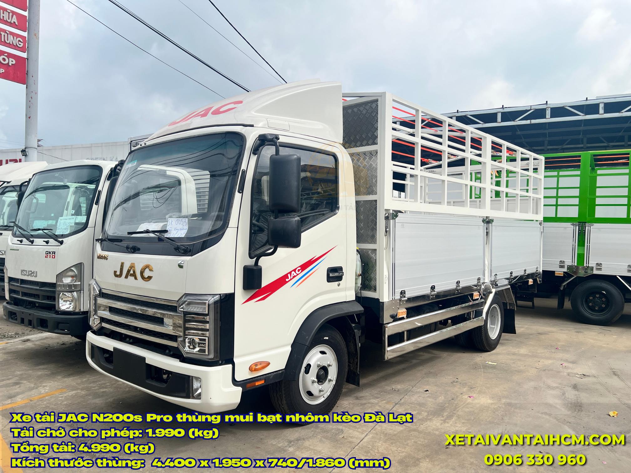 xe tải Jac 1.9 tấn mui bạt nhôm Đà Lạt