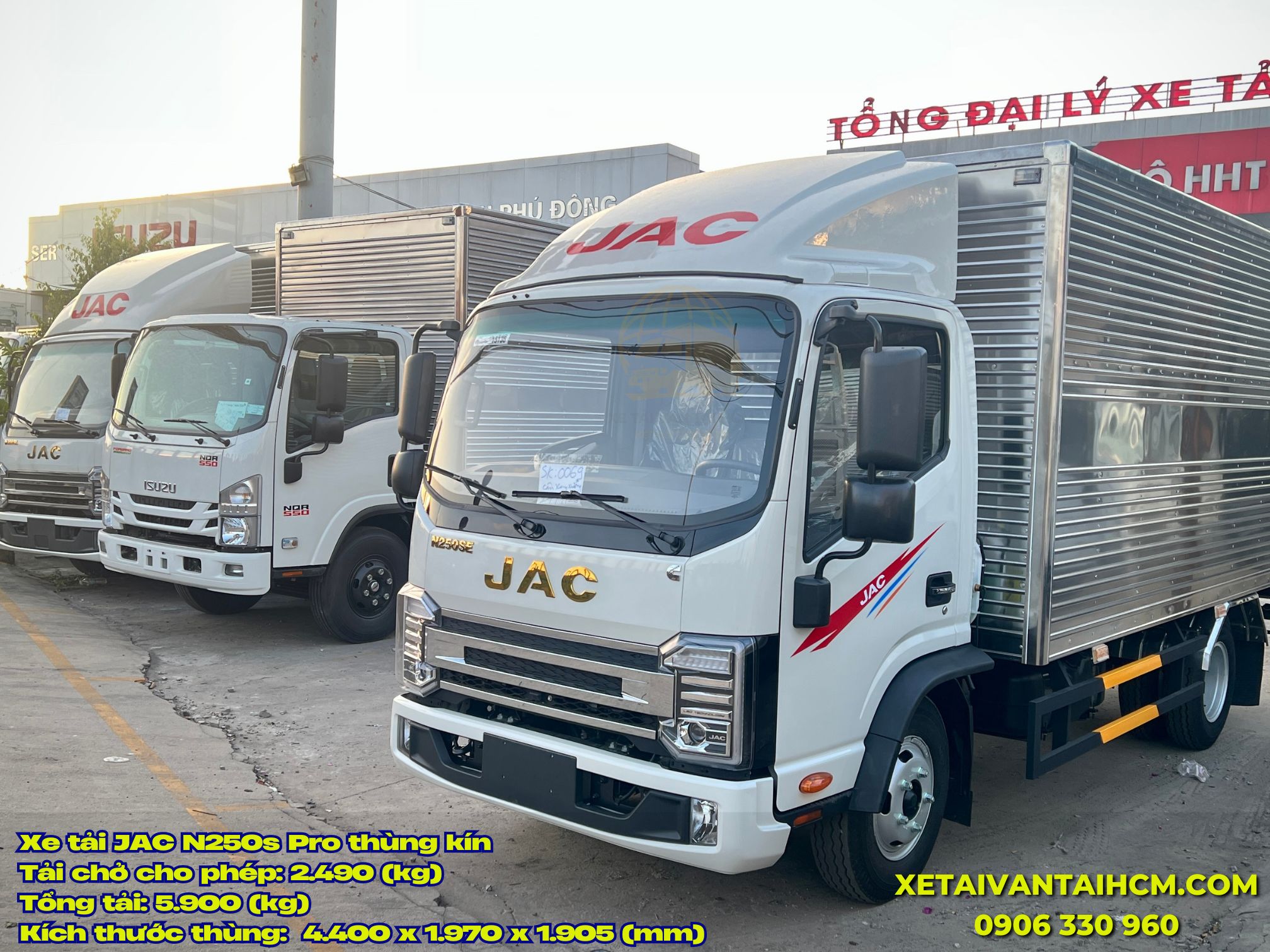 Hình ảnh xe tải Jac N250S Pro thùng kín 2.4 tấn