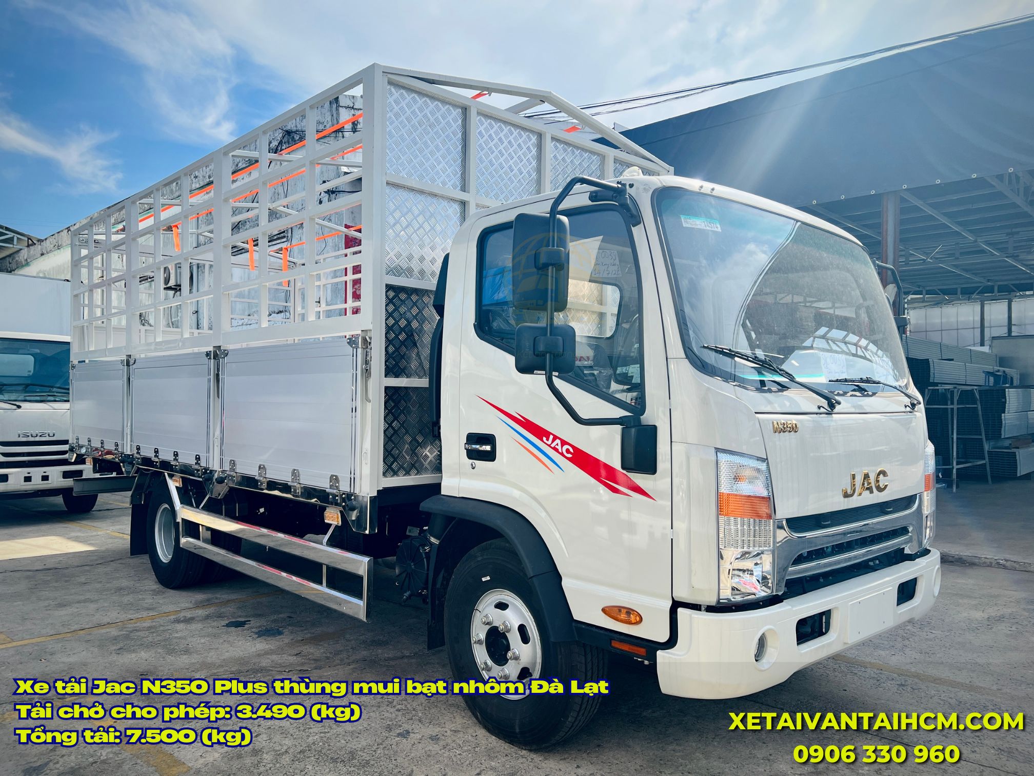 Xe tải Jac 3.5 tấn mui bạt nhôm 5m2
