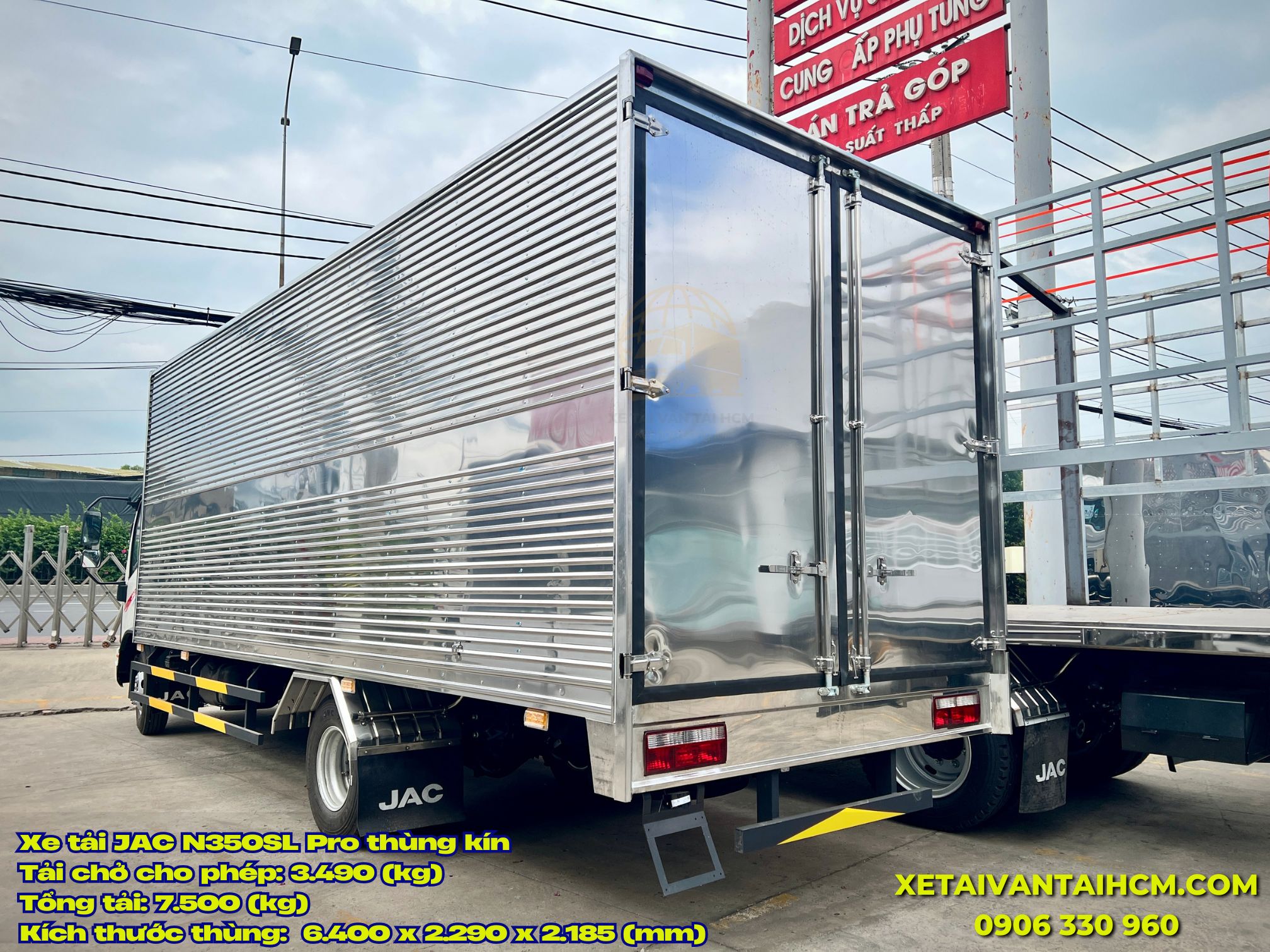 Xe tải Jac 3.5 tấn thùng kín dài 6m4