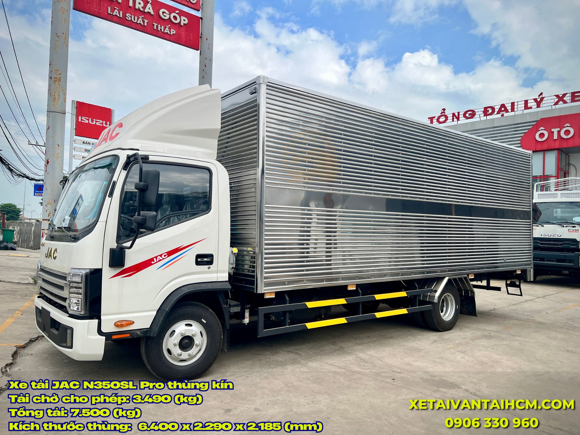 Hình ảnh xe tải Jac 3.5 tấn thùng kín 6m4