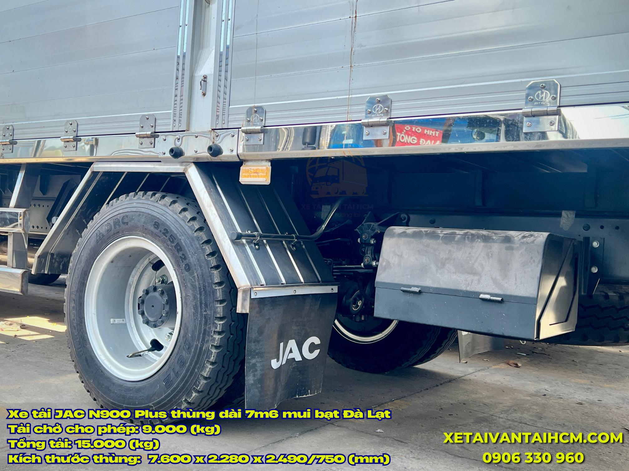 Thùng mui bạt nhôm Đà Lạt Jac N900 Plus