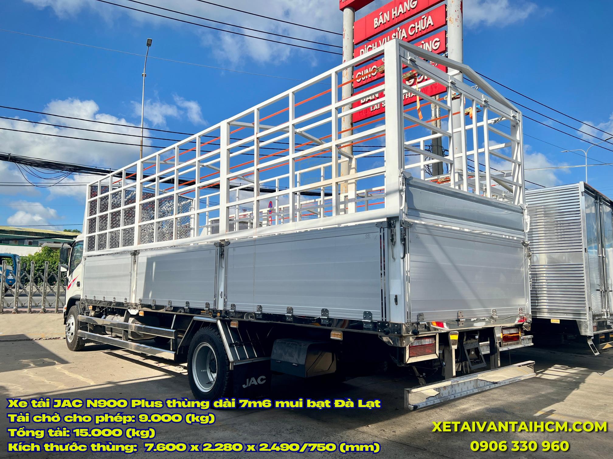 Xe tải Jac 9 tấn thùng mui bạt dài 7m6