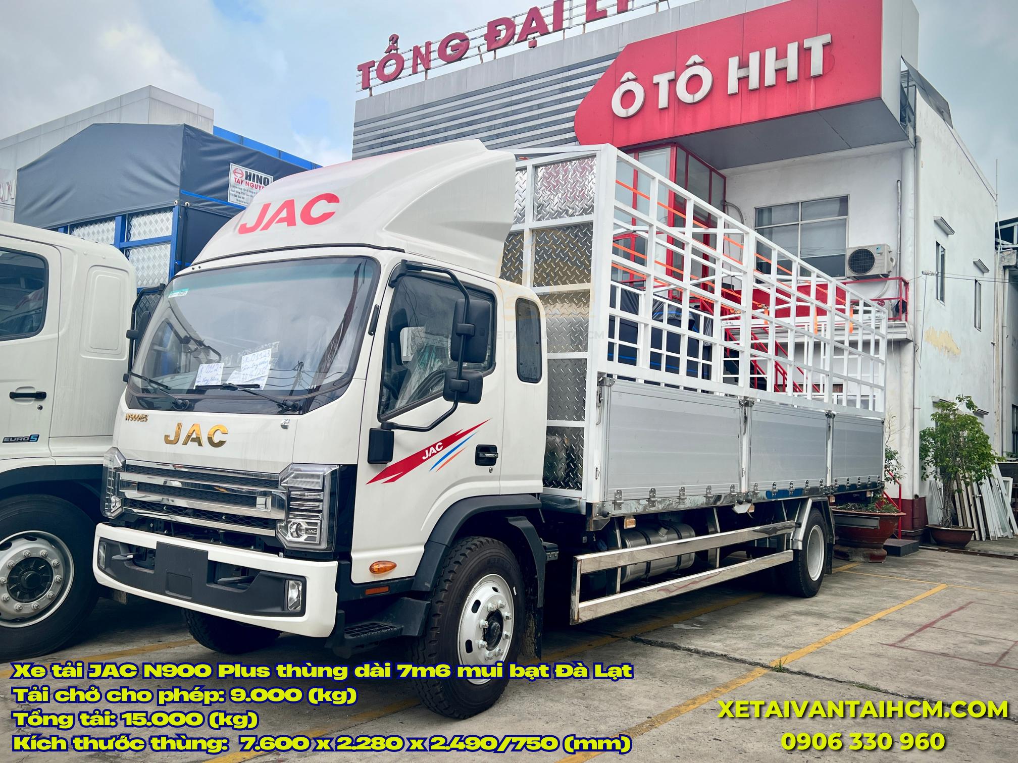 Thùng mui bạt nhôm Đà Lạt Jac N900 Plus