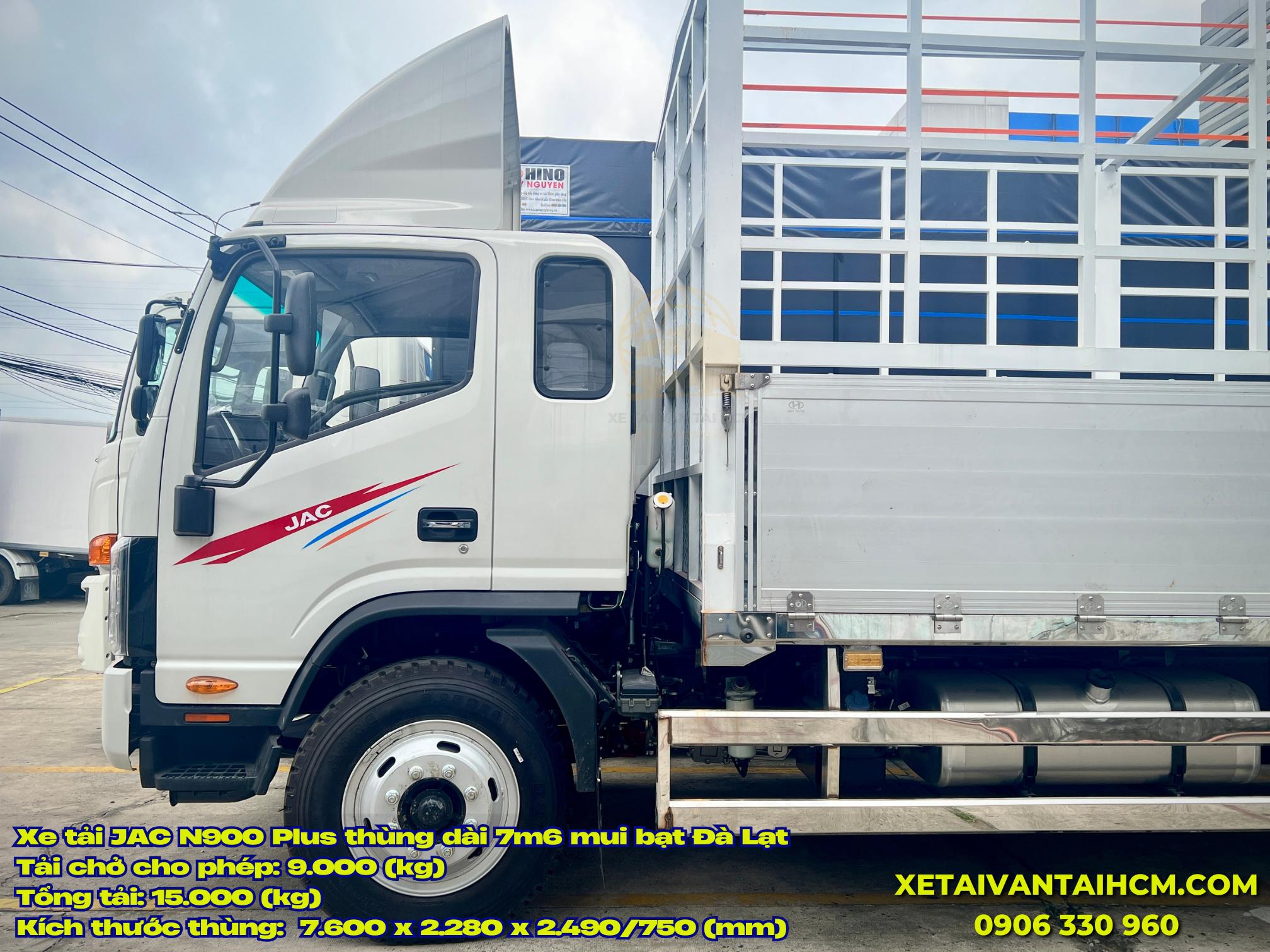 Thùng mui bạt nhôm Đà Lạt Jac N900 Plus