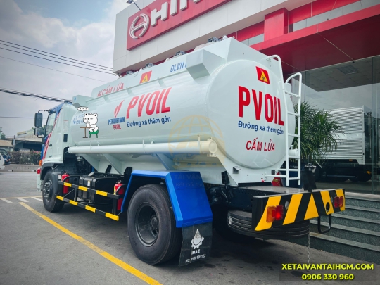 Xe bồn Hino FG8JJ8A thùng bồn chở xăng dầu 12 khối - Xe bồn chở xăng dầu 12 khối Hino FG8JJ8A