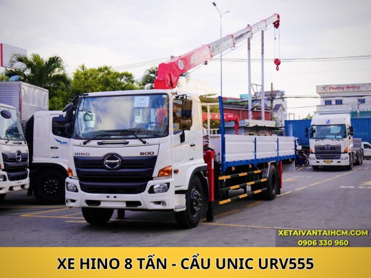 Xe Hino 8 Tấn Cẩu Unic 555 | Giá Hino 8 Tấn Cẩu Unic 5 Tấn
