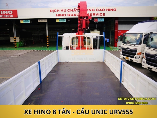 Xe Hino 8 Tấn Cẩu Unic 555 | Giá Hino 8 Tấn Cẩu Unic 5 Tấn