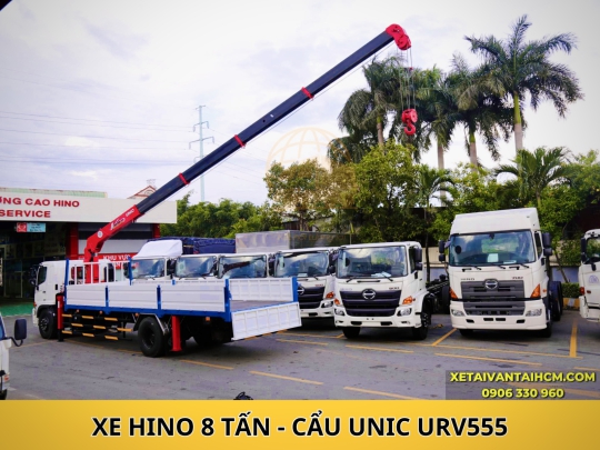 Xe Hino 8 Tấn Cẩu Unic 555 | Giá Hino 8 Tấn Cẩu Unic 5 Tấn