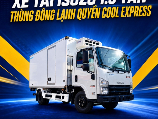 Xe tải Isuzu 1.9 tấn thùng đông lạnh Quyền Cool Express máy lạnh T2500