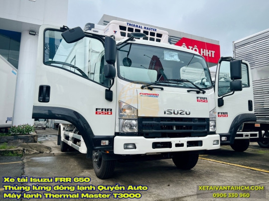 Xe tải Isuzu FRR 650 thùng đông lạnh Quyền Auto dài 6m7 - Isuzu FRR650 đông lạnh Quyền Auto thùng dài 6m7