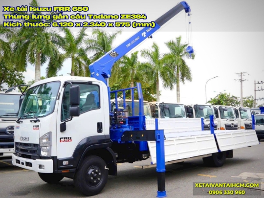 Xe tải Isuzu FRR 650 thùng lửng gắn cẩu Tadano TM-ZE364 - Xe cẩu Isuzu FRR650 gắn cẩu Tadano TM-ZE364