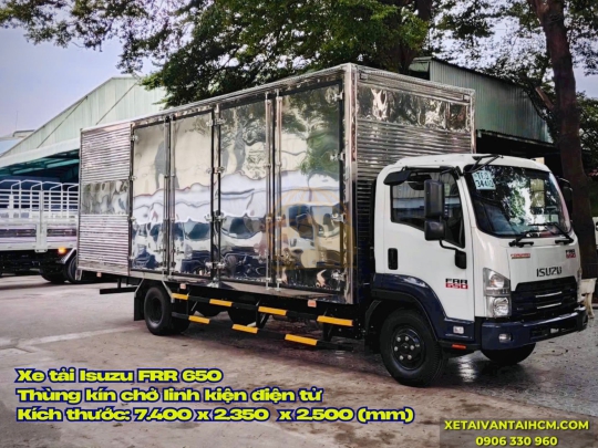 Xe tải Isuzu FRR 650 thùng kín 6m7 chở pallet, cấu kiện điện tử - Isuzu FRR650 thùng kín chở pallet, cấu kiện điện tử 6m7
