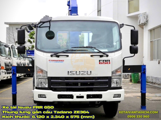 Xe tải Isuzu FRR 650 thùng lửng gắn cẩu Tadano TM-ZE364 - Xe cẩu Isuzu FRR650 gắn cẩu Tadano TM-ZE364