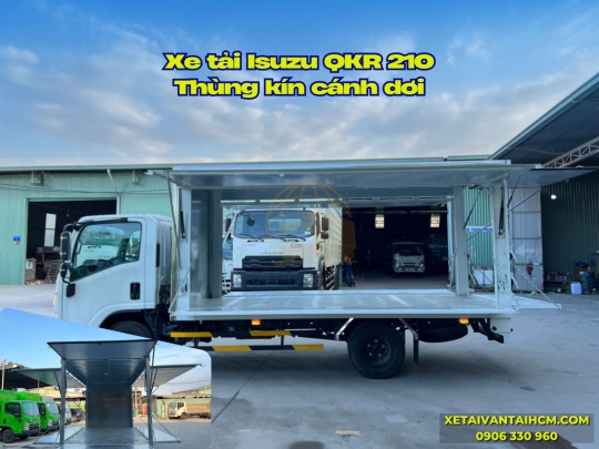 Xe tải Isuzu QKR 210 thùng kín cánh dơi - Isuzu QKR 210 thùng kín cánh dơi 1 tấn 9