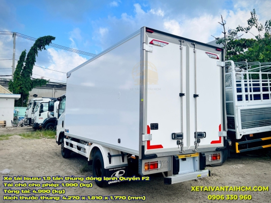 Xe tải Isuzu 1.9 tấn thùng đông lạnh Quyền F2 Máy lạnh T2800
