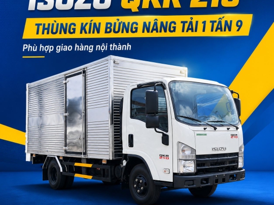 Isuzu QKR 210 Thùng Kín Bửng Nâng Tải 1 Tấn 9