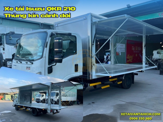 Xe tải Isuzu QKR 210 thùng kín cánh dơi - Isuzu QKR 210 thùng kín cánh dơi 1 tấn 9