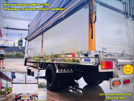 Xe tải Isuzu QKR 270 thùng mui bạt bửng nhôm option - Isuzu QKR 270 thùng mui bạt nhôm option