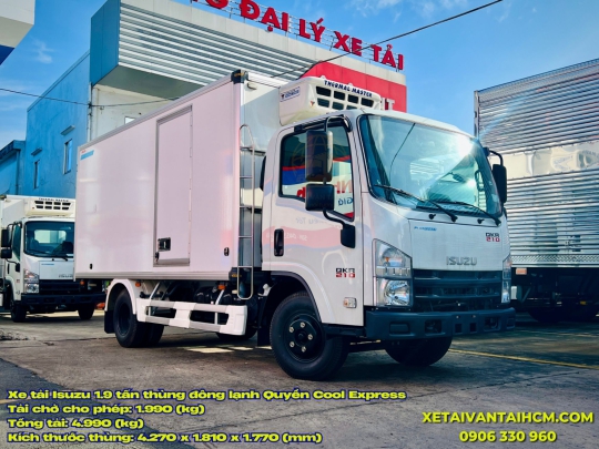 Xe tải Isuzu 1.9 tấn thùng đông lạnh Quyền Cool Express máy lạnh T2500