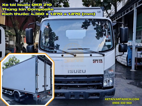 Xe tải Isuzu QKR 210 thùng kín Composite 4m3 - Isuzu QKR210 thùng Composite 4m3