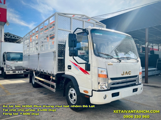 Xe tải Jac N350 Plus 3.5 tấn thùng mui bạt nhôm Đà Lạt 5m2