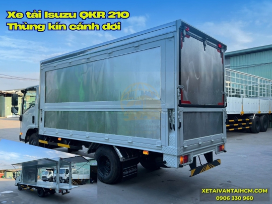 Xe tải Isuzu QKR 210 thùng kín cánh dơi - Isuzu QKR 210 thùng kín cánh dơi 1 tấn 9