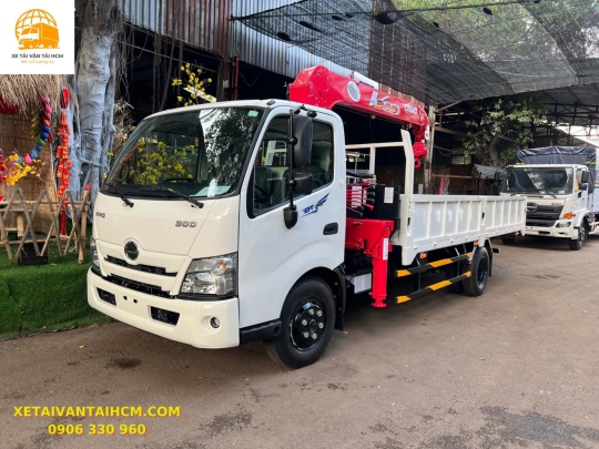 Xe tải Hino 3 tấn 5 gắn cẩu Unic 344 | Xe tải Hino XZU720L gắn cẩu Unic 3 tấn 4 khúc
