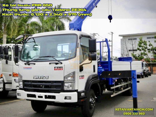 Xe tải Isuzu FRR 650 thùng lửng gắn cẩu Tadano TM-ZE364 - Xe cẩu Isuzu FRR650 gắn cẩu Tadano TM-ZE364