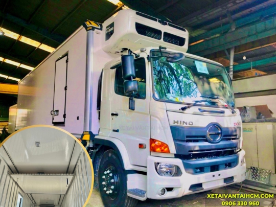 Xe Tải Hino 15 Tấn Thùng Đông Lạnh Máy Lạnh Hwasung Thermal HT-70WD